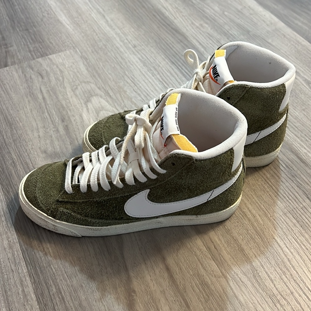 Olive suede Nike blazer
